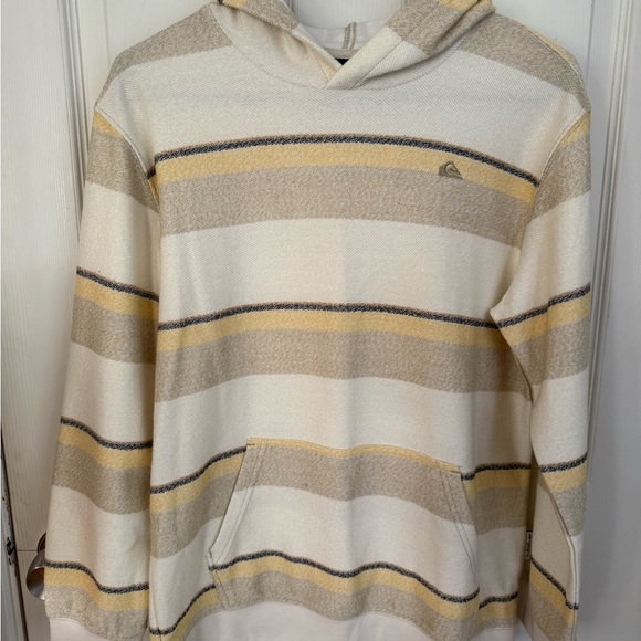 Boys Quiksilver The Great Otway Striped Cotton Hoodie L(14/16) NWOT - Picture 1 of 4